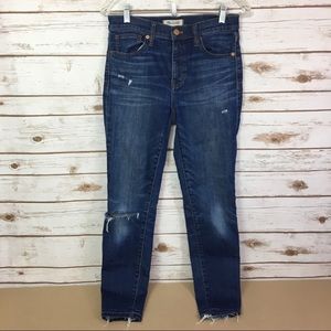 nwot madewell 9” high riser jeans sz 28